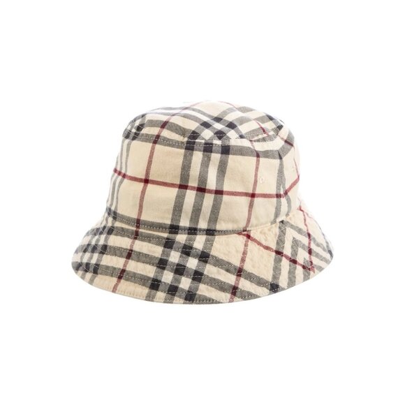 NEW Burberry Nova Check Patterned Bucket Hat w/ Tags SZ L
